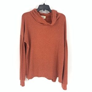 Project Social T Los Angeles Womens CowlNeck Hoodie Sweater Orange Large 1